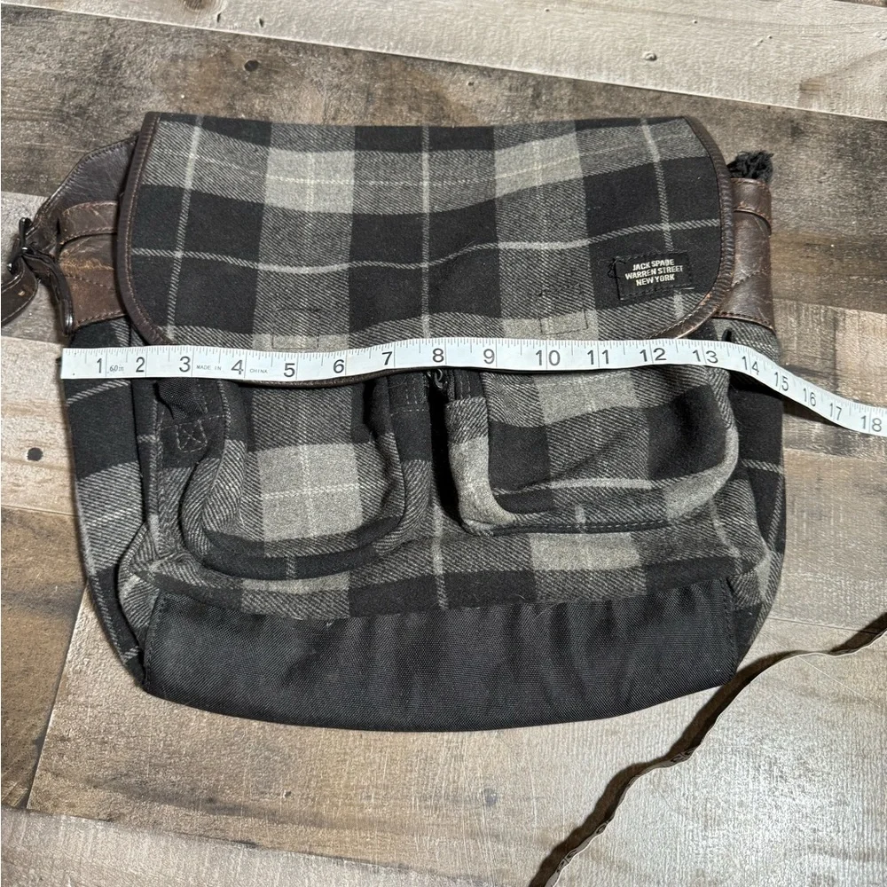 Jack Spade Warren Street Tartan Wool‎ Messenger Bag